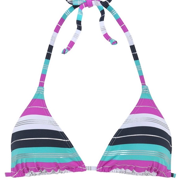 Lascana Striped Triangle Bikini Top. Size 36 A/B. NWT - Picture 2 of 4